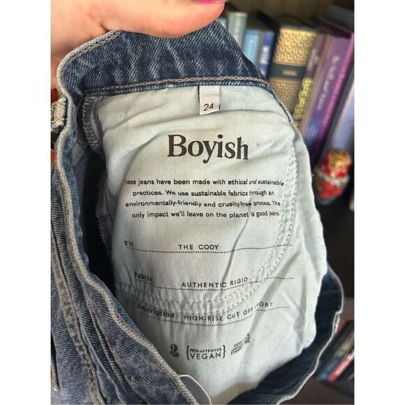 Boyish The Cody High Rise Cut Off Shorts In Authentic Rigid Size 24 - Picture 8 of 8